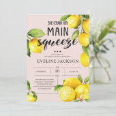彼女は彼女の主な絞り柑橘類レモンの夏を見つけた 招待状 (スタンド正面)