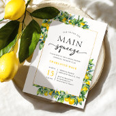 彼女は彼女の主な絞り黄色のブライダルシャワーを見つけた 招待状