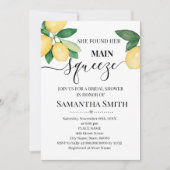 彼女は彼女の主な絞り、レモンのブライダルシャワー 招待状 (正面)