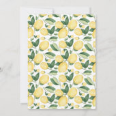 彼女は彼女の主な絞り、レモンのブライダルシャワー 招待状 (裏面)