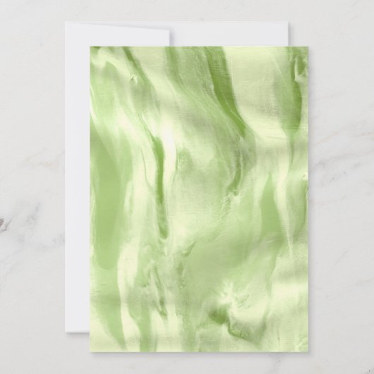 彼女は彼女の完璧な抹茶のエレガントブライダルシャワー 招待状 (裏面)