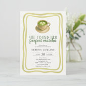彼女は彼女の完璧な抹茶のブライダルシャワーを発見 招待状 (スタンド正面)