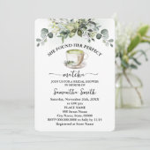 彼女は彼女の抹茶ブライダルシャワーユーカリを見つけた 招待状 (スタンド正面)