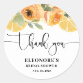 彼女は彼女の絞りブライダルシャワーを見つけた ラウンドシール (正面)