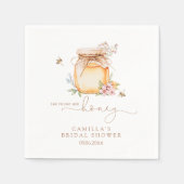 彼女は彼女の蜂蜜のブライダルシャワーを見つけた スタンダードカクテルナプキン (正面)