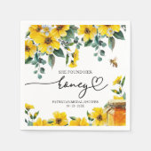 彼女は彼女の蜂蜜のブライダルシャワーを見つけた スタンダードカクテルナプキン (正面)