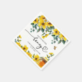 彼女は彼女の蜂蜜のブライダルシャワーを見つけた スタンダードカクテルナプキン (角)