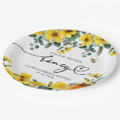 彼女は彼女の蜂蜜のブライダルシャワーを見つけた ペーパープレート (アングル)