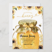 彼女は彼女の蜂蜜のブライダルシャワーを見つけた 招待状 (正面)