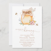 彼女は彼女の蜂蜜のブライダルシャワーを見つけた 招待状 (正面)