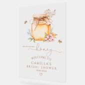 彼女は彼女の蜂蜜のブライダルシャワー歓迎 アクリルサイン (傾斜)