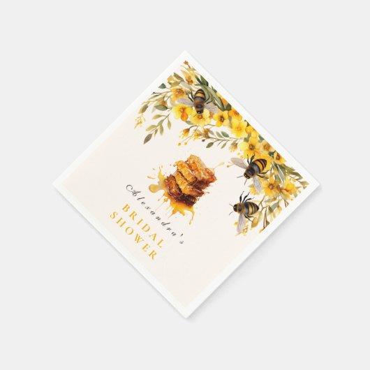 彼女は彼女の蜂蜜の素朴ブライダルシャワーを見つけた スタンダードカクテルナプキン (角)