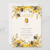 彼女は彼女の蜂蜜の素朴ブライダルシャワーを見つけた 招待状 (正面)