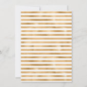 彼女は彼女の蜂蜜の金ゴールドストライプブライダルシャワー 招待状 (裏面)