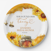 彼女は彼女の蜂蜜を見つけた | ひまわりブライダルシャワー ペーパープレート (正面)