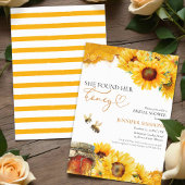 彼女は彼女の蜂蜜を見つけた | ひまわりブライダルシャワー 招待状