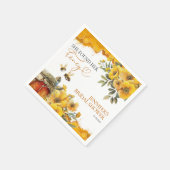 彼女は彼女の蜂蜜を見つけた | 水彩ブライダルシャワー スタンダードカクテルナプキン (角)