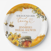 彼女は彼女の蜂蜜を見つけた | 水彩ブライダルシャワー ペーパープレート (正面)