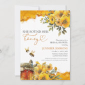 彼女は彼女の蜂蜜を見つけた | 水彩ブライダルシャワー 招待状 (正面)