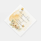 彼女は彼女の蜂蜜フローラビーブライダルシャワーを見つけた スタンダードランチョンナプキン (角)