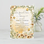 彼女は彼女の蜂蜜フローラビーブライダルシャワーを見つけた 招待状 (スタンド正面)