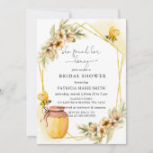 彼女は彼女の蜂蜜フローラビーブライダルシャワーを見つけた 招待状 (正面)