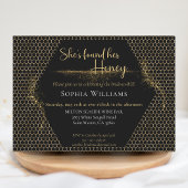 彼女は彼女の蜂蜜金ゴールドガラスブライダルシャワーを見つけた 招待状