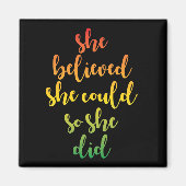 彼女は彼女の黒信じい引用文を行うことができた マグネット (正面)