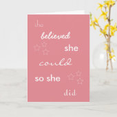 彼女は彼女をできました信じました従って彼女はしました カード (黄色い花)