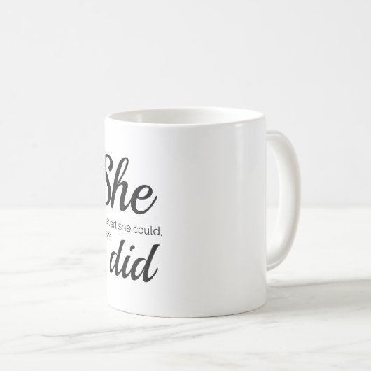 彼女は彼女をできました信じました従って彼女はしました コーヒーマグカップ (正面右)