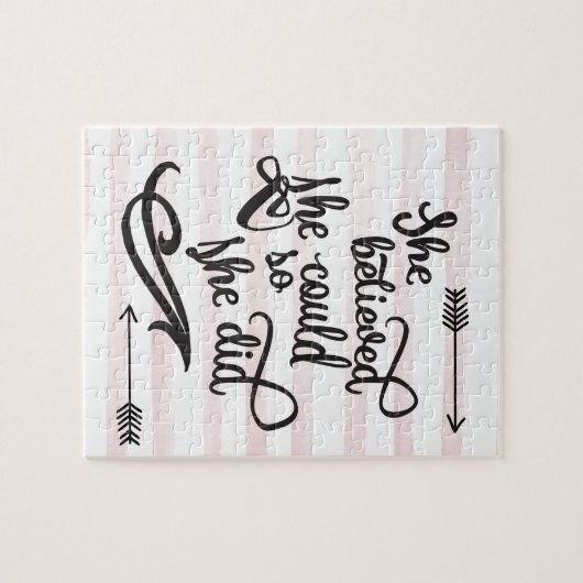 彼女は彼女をできました信じました従って彼女はしました ジグソーパズル (横)