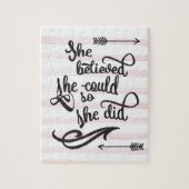 彼女は彼女をできました信じました従って彼女はしました ジグソーパズル (縦)