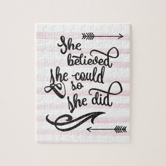 彼女は彼女をできました信じました従って彼女はしました ジグソーパズル (縦)