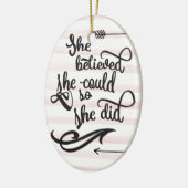 彼女は彼女をできました信じました従って彼女はしました セラミックオーナメント (左)