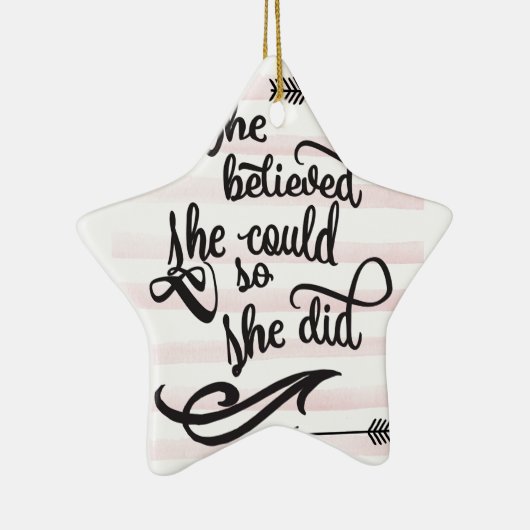 彼女は彼女をできました信じました従って彼女はしました セラミックオーナメント (右)