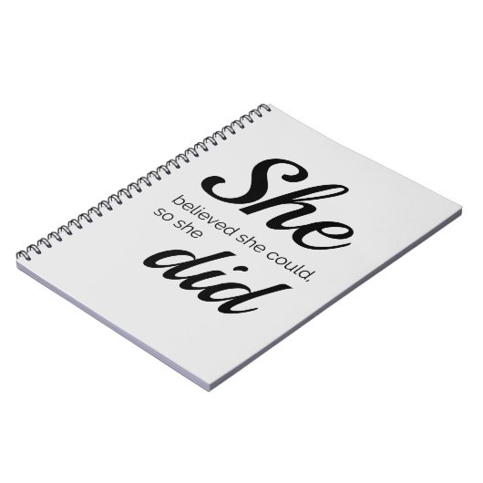 彼女は彼女をできました信じました従って彼女はしました ノートブック (左側)