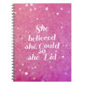 彼女は彼女をできました信じました従って彼女はしました ノートブック (正面)