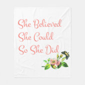 彼女は彼女をできました信じました従って彼女はしました フリースブランケット (正面)