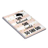 彼女は彼女をできました信じました従って彼女は卒業のギフトをしました ノートブック (右側)