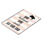 彼女は彼女をできました信じました従って彼女は卒業のギフトをしました ノートブック (左側)