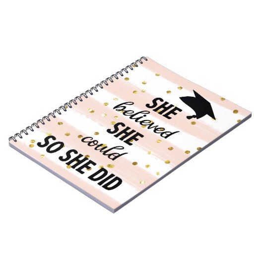 彼女は彼女をできました信じました従って彼女は卒業のギフトをしました ノートブック (左側)