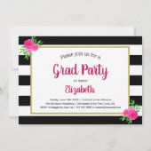 彼女は彼女をできました卒業パーティーの写真信じました 招待状 (裏面)