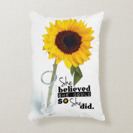 彼女は彼女をできました(ヒマワリ) -枕信じました アクセントクッション