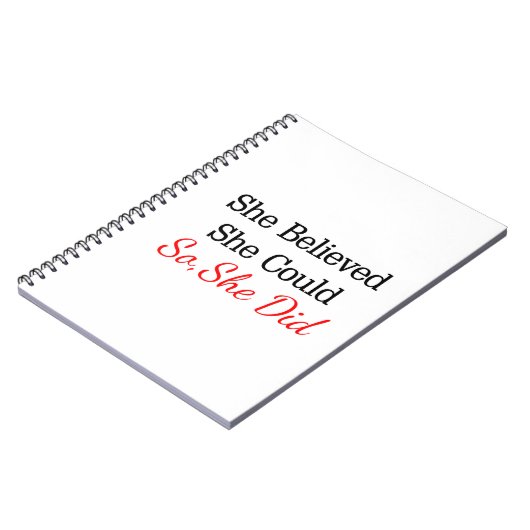 彼女は彼女をできました…信じました従って彼女はしました! ノートブック (左側)