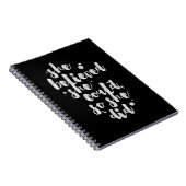 彼女は彼女をできました-感動的なジャーナル信じました ノートブック (右側)