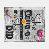 彼女は彼女をできました(辞書) -プラシ天MedSz信じました フリースブランケット (正面(横))