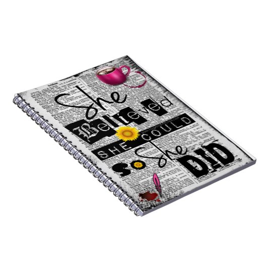 彼女は彼女を螺線形になることができますジャーナル信じました ノートブック (右側)