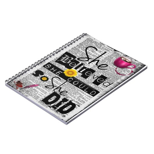 彼女は彼女を螺線形になることができますジャーナル信じました ノートブック (左側)