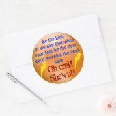 彼女は怒っている ラウンドシール (封筒)