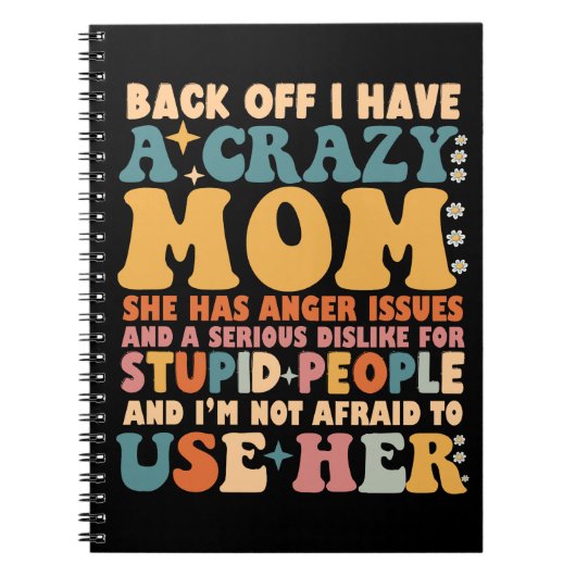 彼女は怒りの問題熱狂するを持っている母を持っている ノートブック (正面)